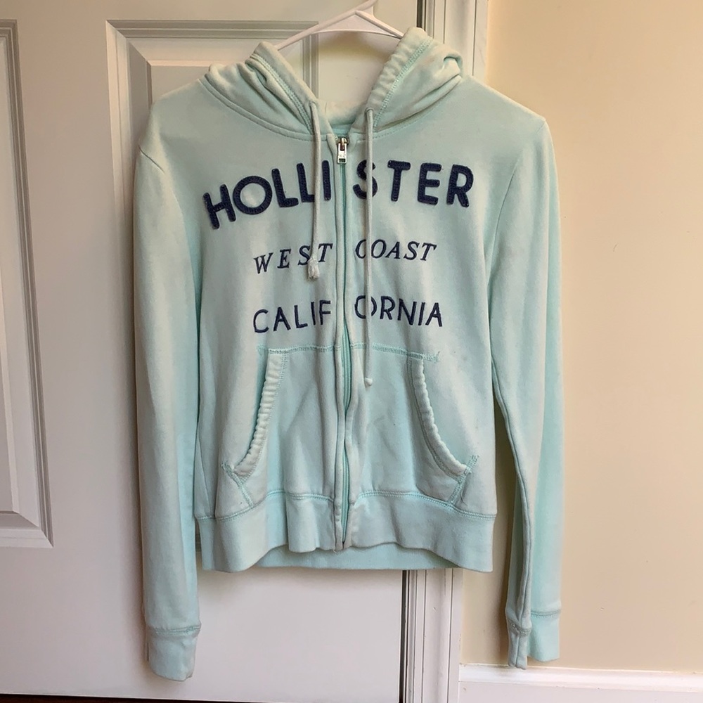 Hollister Light Blue Hooded Jacket!